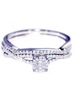 0.25ct Diamond Bridal Set Wedding Rings 10K White Gold 