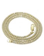 10K Gold Chain for Men or Women Ice Link Rope Laser Cut 4mm Wide Solid Gold 