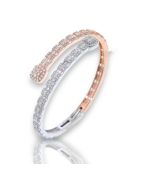 5 Carat Moissanite Bangle for Her in 925 Sterling Silver 