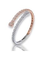 5 Carat Moissanite Bangle for Her in 925 Sterling Silver 