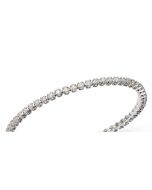 14K WHITE GOLD TENNIS BRACELET WITH 4CTW ROUND DIAMONDS