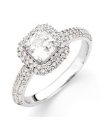 Asscher Cut Semi Mount Engagement Ring 14K White Gold 05.40 Mm Eng Asscher Cut Bridal Engagement Ring