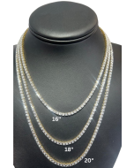 10K Yellow Gold Illusion Tennis Chain – 1.7CT Diamonds – Available in 16", 18", and 20"