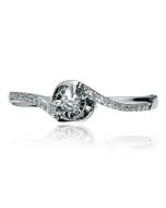 Diamond Engagement Ring 0.2ct 10k White Gold 4.5mm Wide