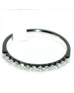 0.25ct Wedding Band Anniversary Ring 14K White gold 2mm wide 13 round Diamonds