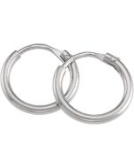 Hoop Earring Platinum  10.00 Mm
