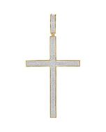 10kt Yellow Gold Mens Diamond Roman Cross Large Charm Pendant 2.00 Cttw 