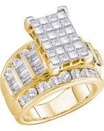 5.00CTW DIAMOND INVISIBLE RING 14K YELLOW GOLD