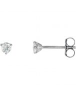 14kt White 1/5 CTW Diamond Stud Earrings
