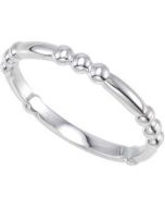 Stackable Metal Fashion Ring Sterling Silver  