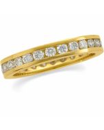 Eternity Band 14K Yellow Gold Size 6.5-25 Stone Eternity Band