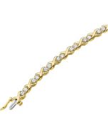 Diamond Bracelet 14K Yellow Gold 2 1/2 Ct Tw