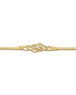 7  Length Diamond Bracelet 14K Yellow Gold 1/10 Ct Tw