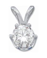 Diamond Pendant 14K White Gold 1/2 Ct Tw