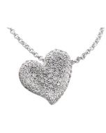 Diamond Heart Necklace 14K White Gold 1/2 Ct Tw Diamond Heart Necklace