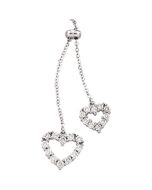 Diamond Heart Necklace 14K White Gold 1/2 Ct Tw Diamond Heart Necklace