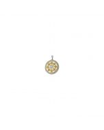 Natural Yellow & White Diamonds Circle Pendant