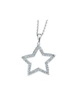Cubic Zirconia Necklace Sterling Silver  