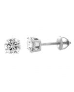 0.23ctw Diamond Stud Earrings 14K White Gold screw on backs