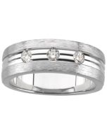 Bridal Gents Wedding Band 14K White Gold 3 Ct Tw;P;Bridal Gents Wedding Band