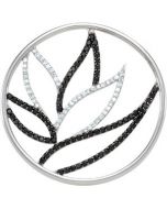 Genuine Black Spinel & Diamond Pendant Sterling Silver  1/4 Ct Tw Genuine Black Spinel & Diamond Pendant