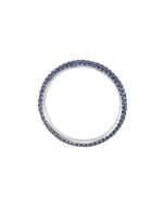 Blue Sapphire Eternity Pave Band