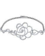 Diamond Bracelet 14K White Gold 2 3/8 Ct Tw/ 7 Inch Diamond Bracelet