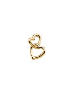 14kt Yellow Double Heart Pendant
