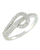 Ladies Diamond Ring Fashion Ring 14k 0.25ctw Pave Set Diamond Fancy Band