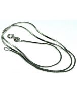 Sterling Silver Snake Chain 1mm Solid 16 Inch 18 20 22 24 Inches for Charms Pendant Hanging (20 Inches)
