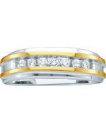 Mens Wedding Band ring 0.25ctw diamond cluster mens band real Diamond White-gold 10K Size 7 to 13 (10)
