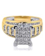 1cttw Diamond Wedding Ring 3 in 1 Style Engagement & Bands Yellow Gold