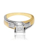 10K Gold Ladies Engagement Ring 0.07cttw Diamond Promise Ring