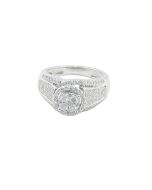 1cttw Diamond Wedding Ring 10K White Gold 4.8mm Wide