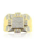 Diamond Mens Diamond Ring Fashion 1/3cttw 10K White Gold Pinky