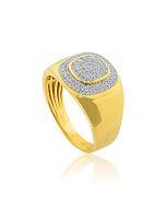 Diamond Mens Diamond Ring Pinky 1/3cttw 10K Yellow Gold Fashion