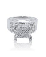 1/3cttw Diamond Cocktail Wedding Ring 8.5mm Wide Pave Set Diamonds