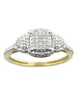 10K Gold Engagement Ring 0.17cttw Diamonds 8mm Wide(i2/i3, i/j)