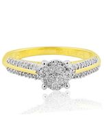 Diamond Engagement Ring for Her 10k Yellow Gold 0.30ctw(i2/i3, I/j)