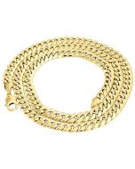 10k Yellow Gold Chain Mens Miami Link 6mm Wide Cuban Link Chain