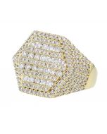 14K Gold Diamond Fashion Ring for Men 2.8ctw Round Diamonds Wide Ring