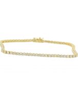 10K Gold Diamond Tennis Bracelet Mens or Womens 8 Inch Long 4.55CTw 