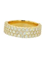 10K Gold Mens Wedding Band Diamond Ring 2.99CTW Solid Gold 6mm Wide Large Round Diamonds