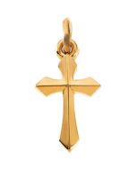 CROSS PENDANT 14K Yellow Gold 12.50 X 7.00 ONE PIECE