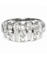 1ct Diamond Anniversary Wedding Band 14K White Gold 9mm Wide Ring
