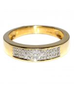 Real Diamond Mens Wedding Band Ring 14k Yellow Gold 0.50ct 5.5mm Wide Size 10 New