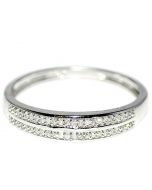 Mens Diamond Wedding Band 0.15ct 10K White Gold 4.4mm Wide