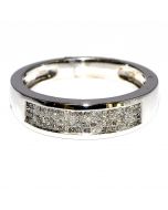 Real Diamond Mens Wedding Band Ring 14k White Gold 0.50ct 5.5mm Wide Size 10 New