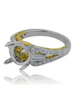 2ct Diamond Setting Bridal Wedding Ring Semi Mount 18K White Gold 0.7ctw Diamonds