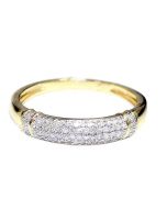 Diamond Wedding Anniversary Band Ring 0.18ct 10k 3.5mm Wide Yellow Gold